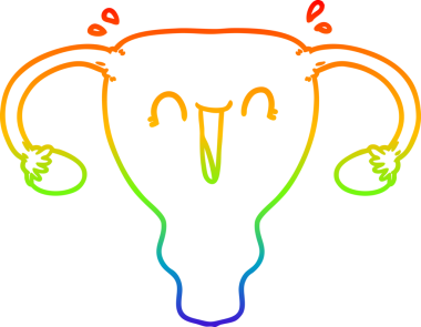 gökkuşağı gradyan çizgi çizimi bir insan tarafından çizilmiş mutlu rahim