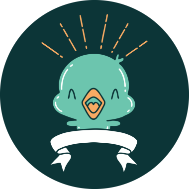 Bir insan tarafından çizilmiş şarkı söyleyen bir dövmenin simgesi.