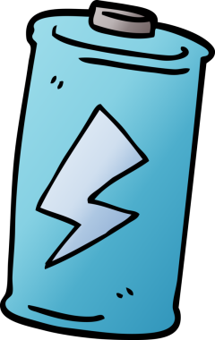 Bir insan tarafından çizilmiş karalama bataryası.