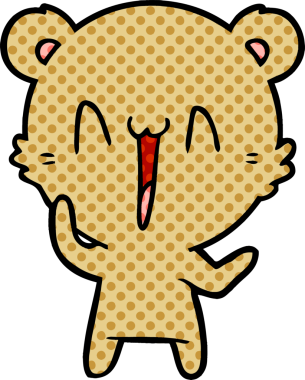 Bir insan tarafından çizilmiş bir çizgi film karakteri.