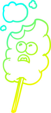 Bir insan tarafından çizilmiş pamuk helva çizgi filmi.