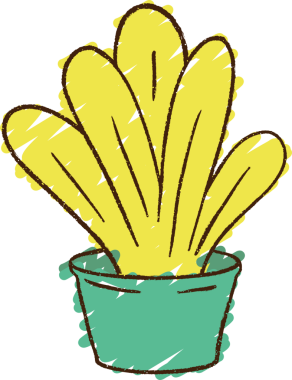 Bir insan tarafından çizilen bitki tebeşiri