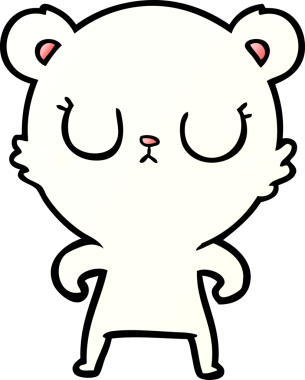 Bir insan tarafından çizilmiş kutup ayısı karikatürü