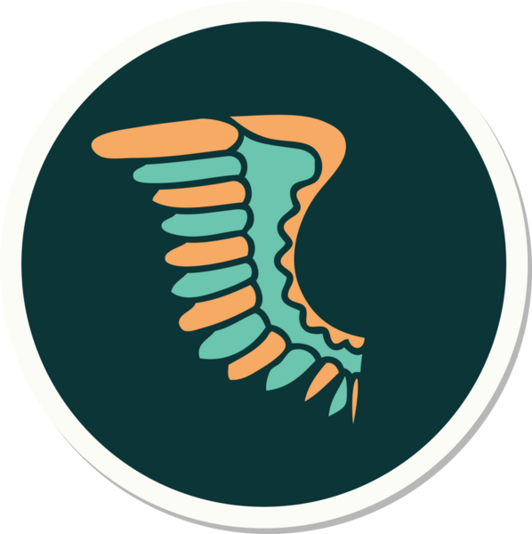 Bir insan tarafından çizilmiş geleneksel bir kanat dövmesi