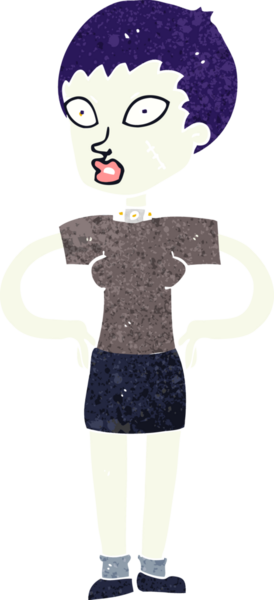 Bir insan tarafından çizilmiş cadılar bayramı kızı çizgi filmi.