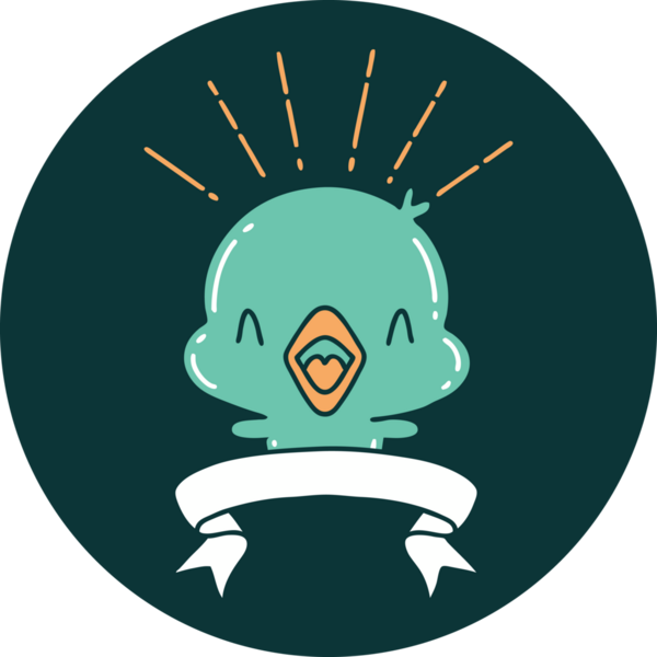 Bir insan tarafından çizilmiş şarkı söyleyen bir dövmenin simgesi.