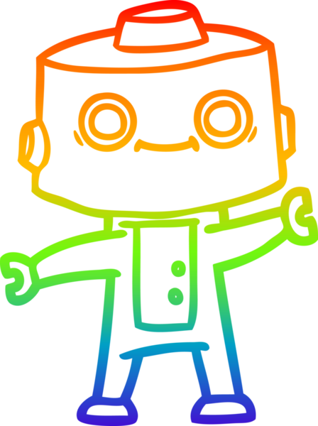 gökkuşağı gradyan çizgisi bir insan tarafından çizilmiş robot çizgi