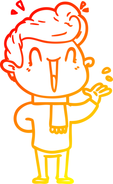 Bir insan tarafından çizilmiş, heyecanlı bir çizgi film çizimi.