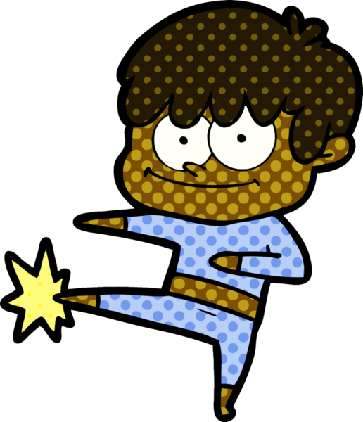 Bir insan tarafından çizilmiş mutlu çizgi film adamı.