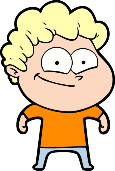 Bir insan tarafından çizilmiş mutlu bir adam.