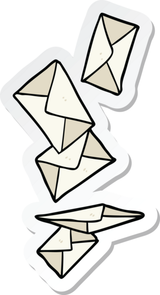 Bir insan tarafından çizilmiş karikatür etiketi.