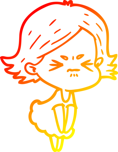 Bir insan tarafından çizilmiş kızgın bir karikatür çizimi.