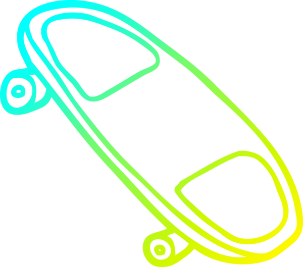 Bir insan tarafından çizilmiş buz gradyan kaykay çizimi.