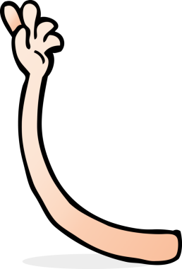 Bir insan tarafından çizilmiş çizgi film kol hareketi