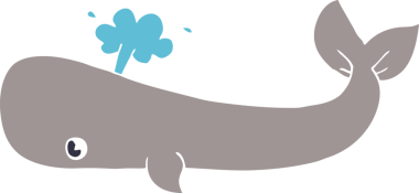 Bir insan tarafından çizilmiş karalama balinası.