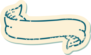 Bir insan tarafından çizilmiş bir pankartın sembolik dövmeli resmi