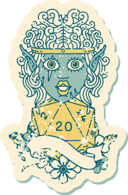 Retro Dövme Tarzı Barbar karakter yüzü Bir insan tarafından çizilmiş doğal yirmi zar ile