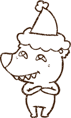 Bir insan tarafından çizilmiş Noel Ayısı Kömürü