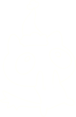 Bir insan tarafından çizilmiş Noel Kedisi Tebeşiri