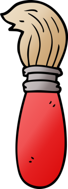 Bir insan tarafından çizilmiş karalama boya fırçası.