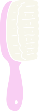 Bir insan tarafından çizilen fırçanın düz renk çizimi