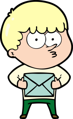 Çizgi film meraklısı çocuk bir insanın çizdiği hediyeyi taşıyor.