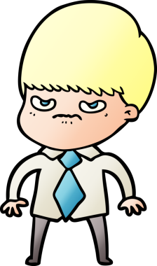 Bir insan tarafından çizilmiş çizgi film çocuğu.