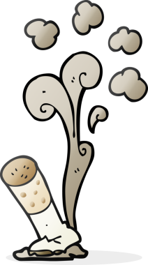 Bir insan tarafından çizilmiş karikatür sigarası.