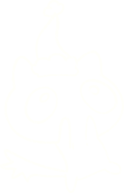 Bir insan tarafından çizilen Noel Kedisi Tebeşiri