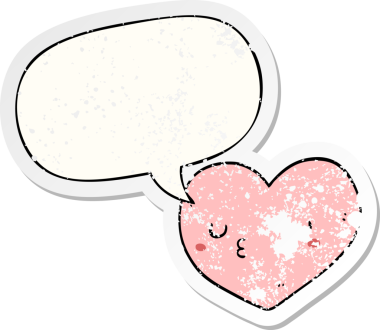 Bir insan tarafından çizilmiş, kederli, eski bir çıkartma.