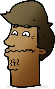 bir insan tarafından çizilmiş sinirli bir adam.