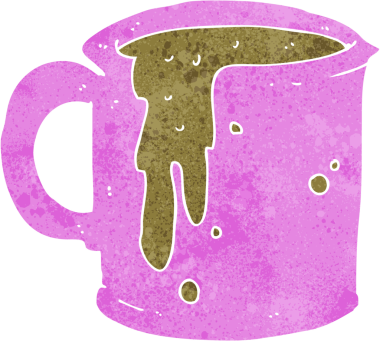 bir insan tarafından çizilmiş kahve fincanı.