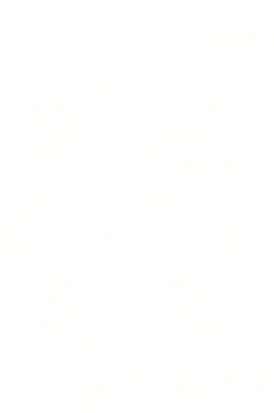 Bir insan tarafından çizilen Şen Kedi Tebeşiri