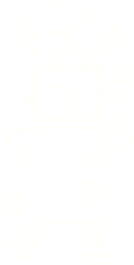 Bir insan tarafından çizilen Sallanan Robot Tebeşiri