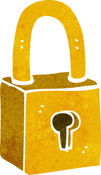 Bir insan tarafından çizilmiş asma kilit.