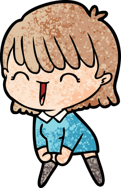 Bir insan tarafından çizilmiş karikatür kadın.