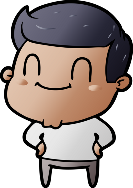 Bir insan tarafından çizilmiş mutlu bir adam.