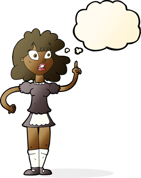 Bir insan tarafından çizilmiş düşünce balonlu endişeli bir kız.