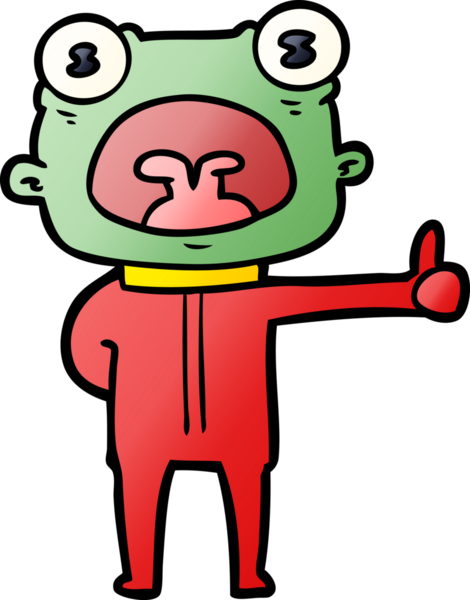 Bir insan tarafından çizilmiş garip uzaylı çizgi filmi.