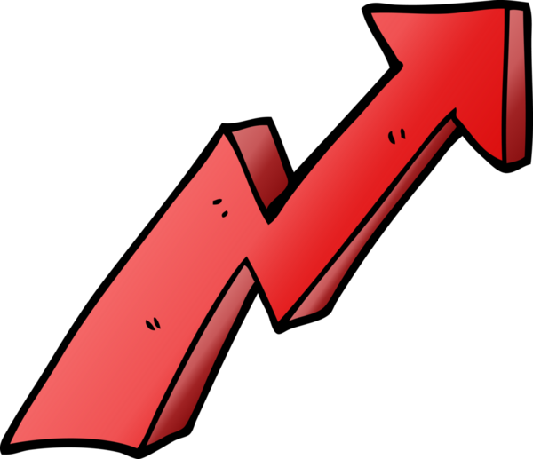 bir insan tarafından çizilmiş karalama işi büyüme oku