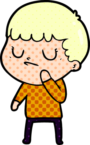 Bir insan tarafından çizilmiş huysuz çocuk çizgi filmi.