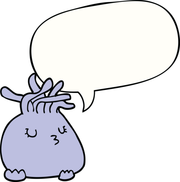 bir insan tarafından çizilmiş konuşma baloncuklu deniz şakayığı.