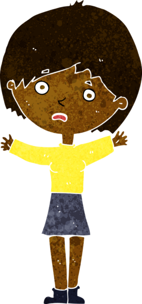 Bir insan tarafından çizilmiş endişeli bir karikatür.