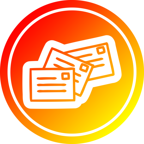 Bir insan tarafından çizilmiş sıcak eğimli dairesel simge yığını