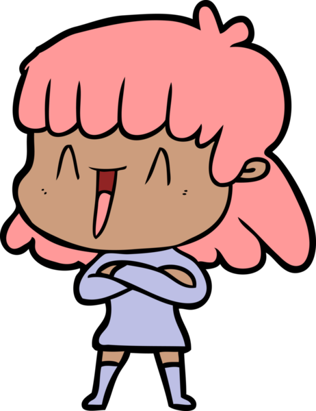 Bir insan tarafından çizilmiş karikatür kadın.