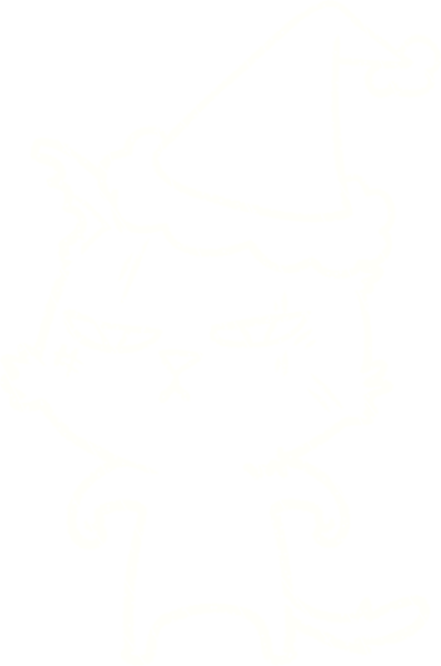 Bir insan tarafından çizilen Şen Kedi Tebeşiri