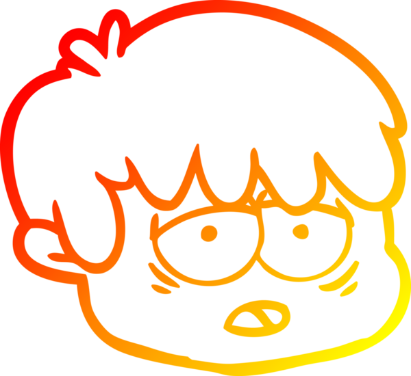 Bir insan tarafından çizilen çizgi film karakterinin sıcak çizgi çizimi