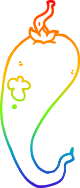 gökkuşağı gradyan çizgi çizimi bir insan tarafından çizilmiş kırmızı biber