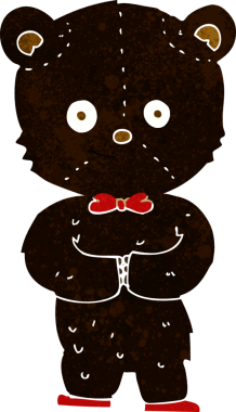 Bir insan tarafından çizilmiş küçük sevimli bir ayı.