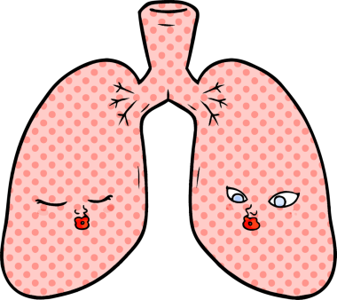 Bir insan tarafından çizilmiş karikatür ciğerleri.